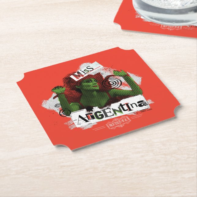 Beetlejuice | Miss Argentina Paper Coaster (Angled)