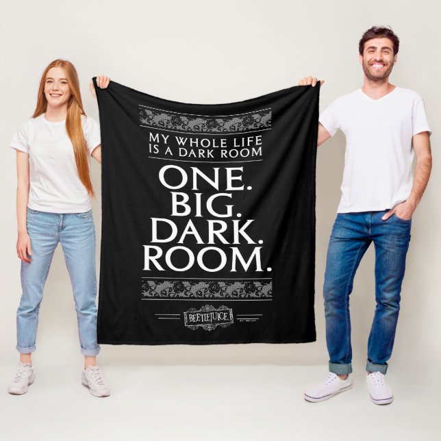 Beetlejuice | My Whole Life Is A Dark Room Fleece Blanket (In Situ)