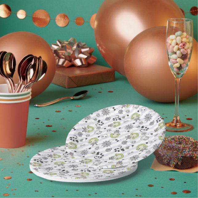 Beetlejuice Pattern Paper Plate (Multi)