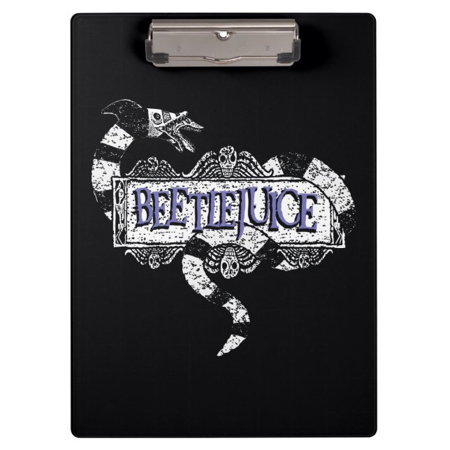 Beetlejuice | Sandworm Coiled on Beetlejuice Logo Clipboard (Front)