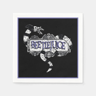 Beetlejuice   Sandworm Coiled on Beetlejuice Logo Napkin