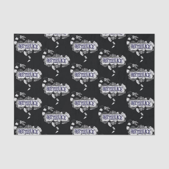 Beetlejuice | Sandworm Coiled on Beetlejuice Logo Tissue Paper (Front)