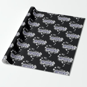 Beetlejuice Sandworm Coiled on Beetlejuice Logo Wrapping Paper