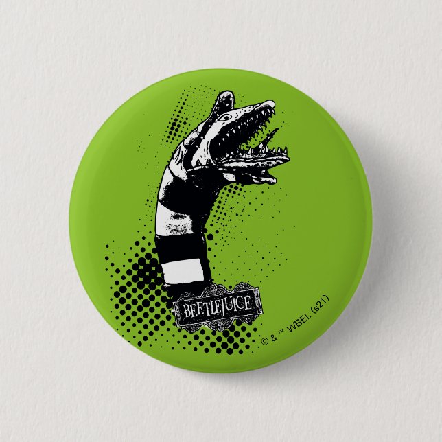 Beetlejuice | Sandworm Illustration 6 Cm Round Badge (Front)