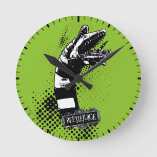 Beetlejuice Sandworm Illustration Round Clock