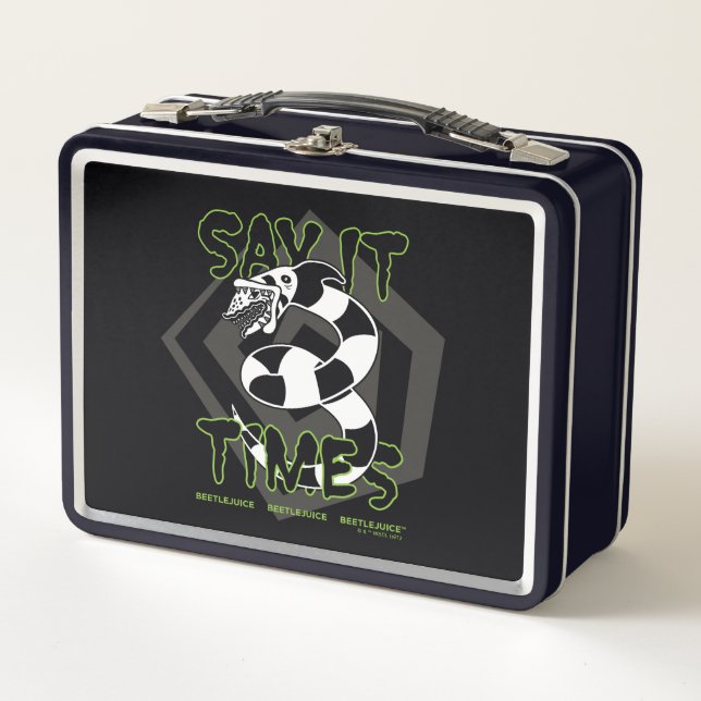 Beetlejuice | Say It 3 Times Metal Lunch Box (Front)