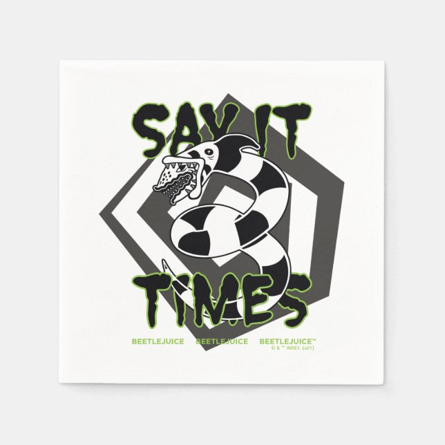 Beetlejuice | Say It 3 Times Napkin (Front)