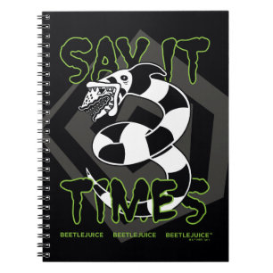 Beetlejuice   Say It 3 Times Notebook