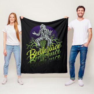 Beetlejuice | Sitting on a Tombstone Fleece Blanket