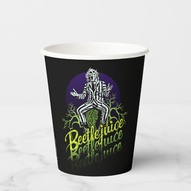 Beetlejuice | Sitting on a Tombstone Paper Cups (Front)
