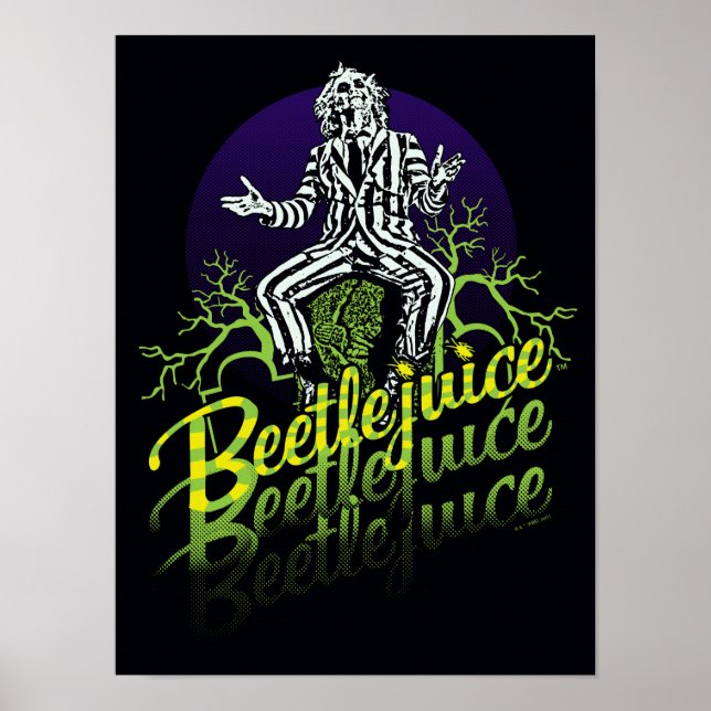 Beetlejuice | Sitting on a Tombstone Poster (Front)
