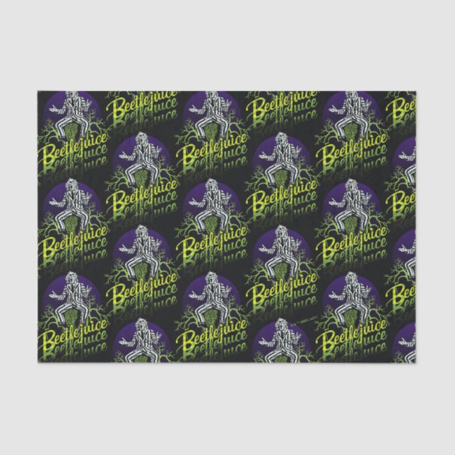Beetlejuice | Sitting on a Tombstone Tissue Paper (Front)
