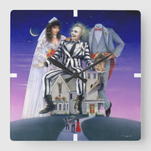 Beetlejuice   Theatrical Poster Square Wall Clock