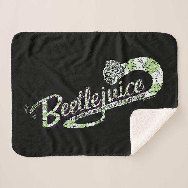 Beetlejuice | Turn on the Juice Sherpa Blanket (Front (Horizontal))