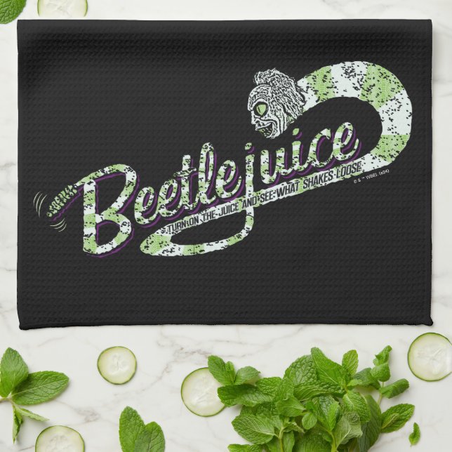 Beetlejuice | Turn on the Juice Tea Towel (Folded)