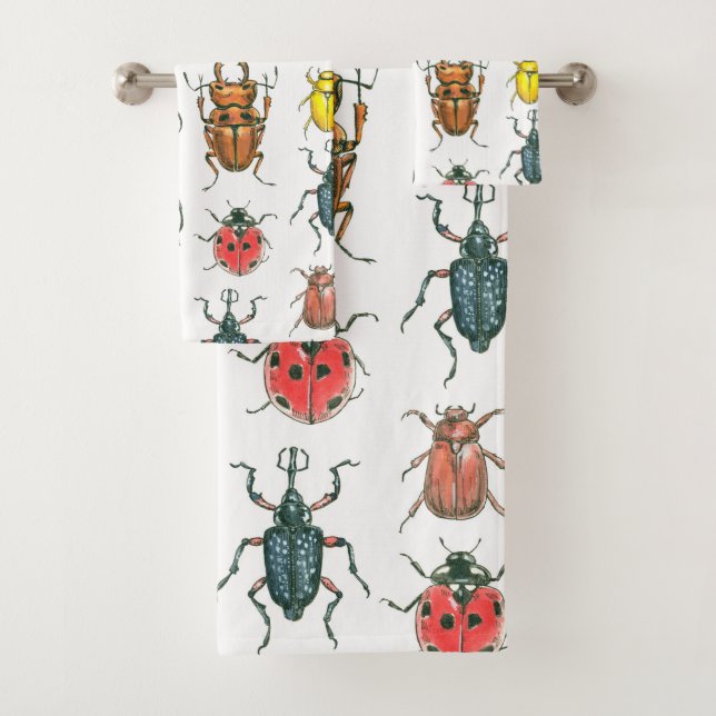 Beetles Bath Towel Set (Insitu)