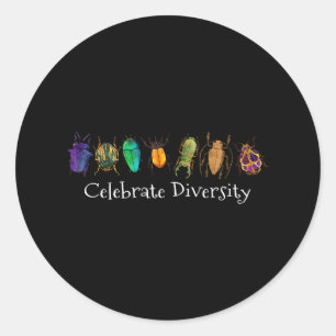 Beetles & Bugs Diversity - Entomologist Collector Classic Round Sticker