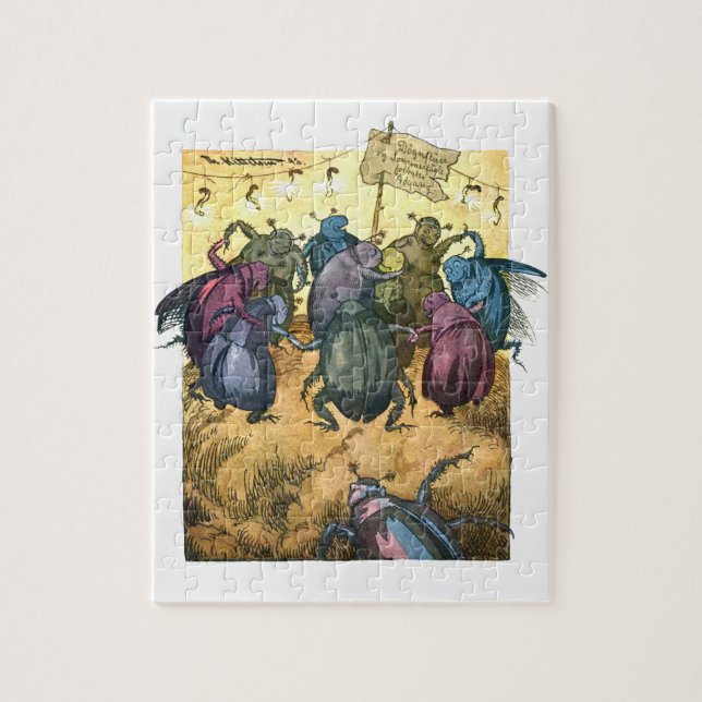 Beetles Celebrating Midsummer Jigsaw Puzzle (Vertical)