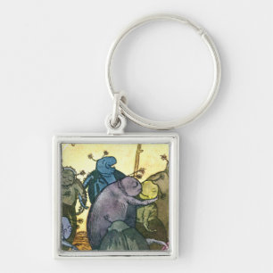 Beetles Celebrating Midsummer Key Ring