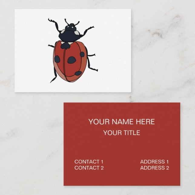 Beetles Insect Ladybug Beetles Business Card (Front/Back)