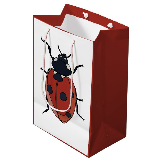 Beetles Insect Ladybug Beetles Medium Gift Bag (Front Angled)