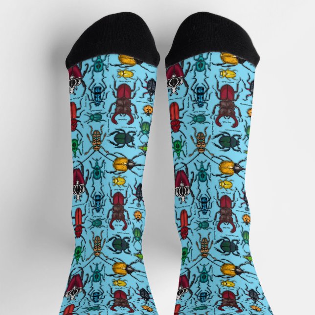 Beetles on blue socks (Top)