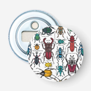 Beetles on white bottle opener