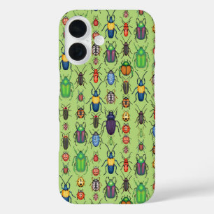 beetles variety on green iPhone 16 case