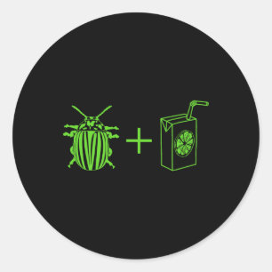 Beetles Vintage Halloween Movie Funny Horror Costu Classic Round Sticker