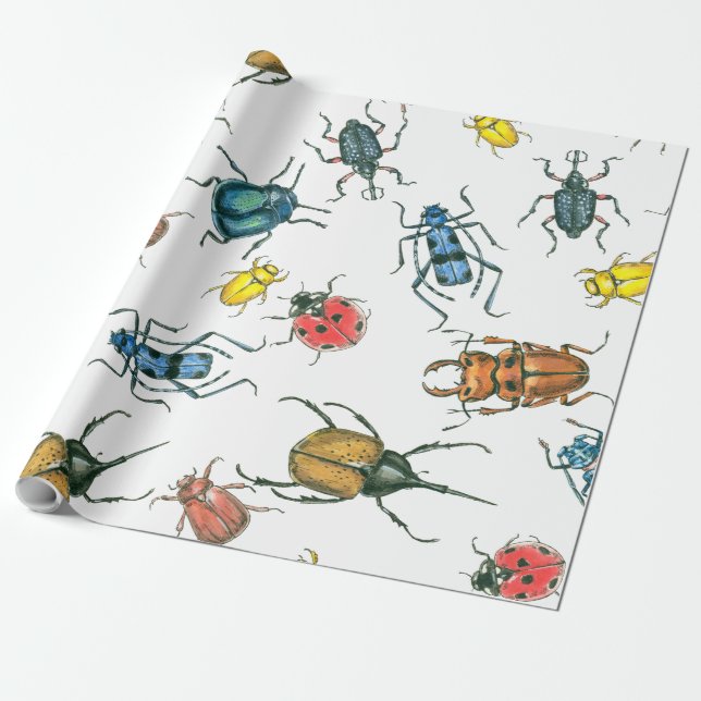 Beetles Wrapping Paper (Unrolled)