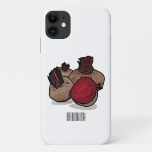 Beetroot cartoon illustration iPhone 11 case