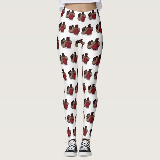 Beetroot cartoon illustration  leggings (Front)