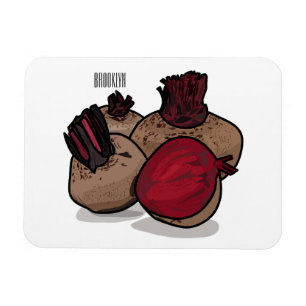Beetroot cartoon illustration magnet