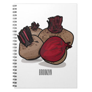 Beetroot cartoon illustration  notebook