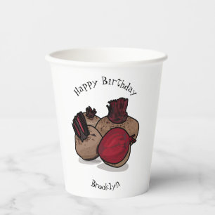 Beetroot cartoon illustration paper cups
