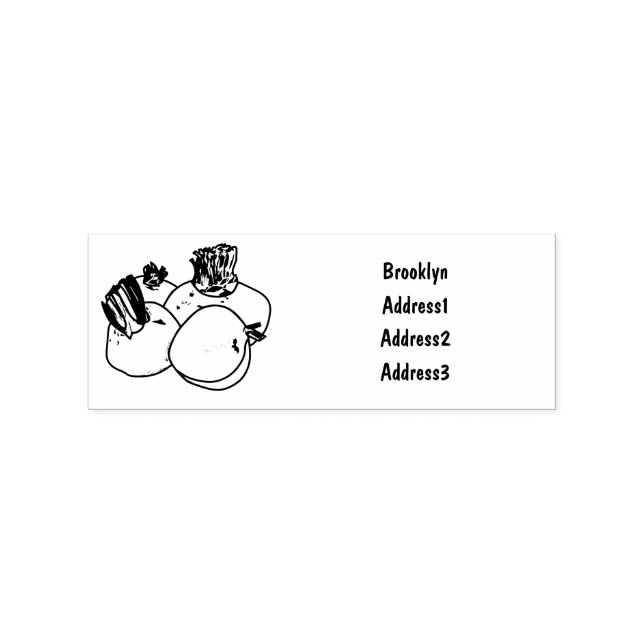 Beetroot cartoon illustration rubber stamp (Imprint)