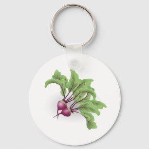 Beetroot illustration key ring