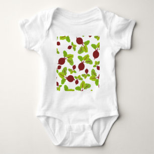 Beetroot Pattern Baby Bodysuit