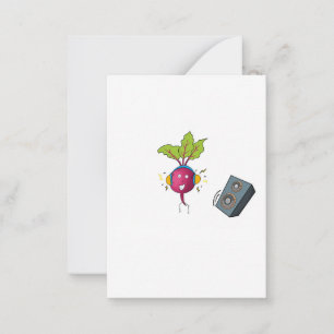 Beets, beats, music, dj themed card