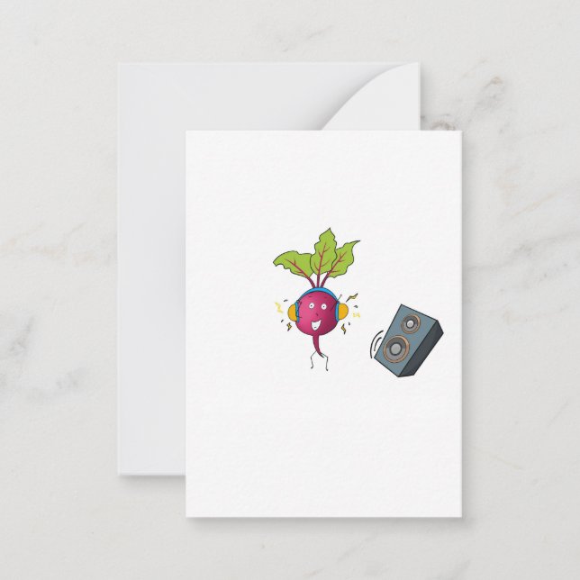 Beets, beats, music, dj themed card (Front)