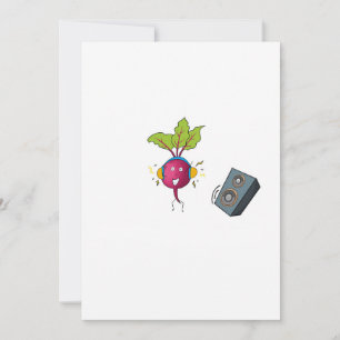 Beets, beats, music, dj themed invitation