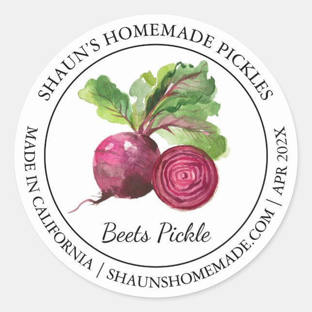 Beets Pickle Modern label (Front)