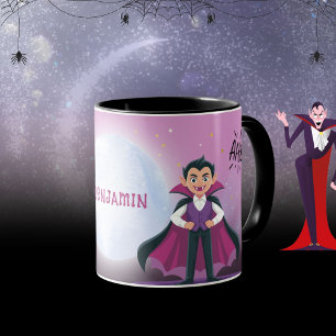 Before After Bat To Vampire Halloween Mug