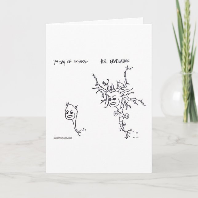 Before & After: First Day of School to Graduation Card (Front)