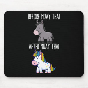 Before After Muay Thai Unicorn Fighter Boxing  Mouse Pad
