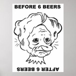 Before and After 6 Beers Poster