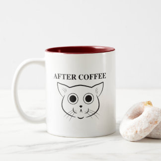 Before and after coffee Cat mug