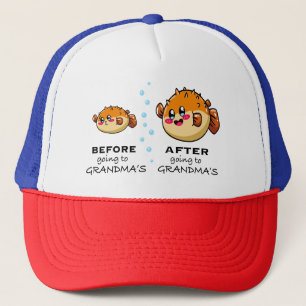 Before and After Going To Grandma Funny Nana Trucker Hat