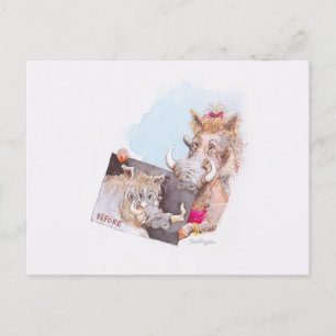 Before and after postcard