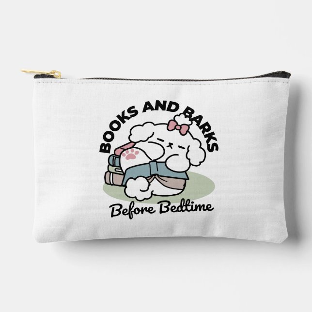 Before Bedtime with My Pup – Book and Dog Lover  Accessory Pouch (Front)